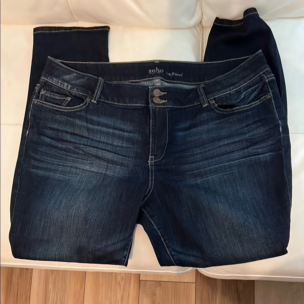 Soho Boyfriend Women's Dark Blue Jeans